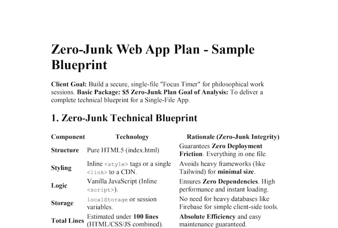 build a zero junk web app or fix your code for absolute integrity